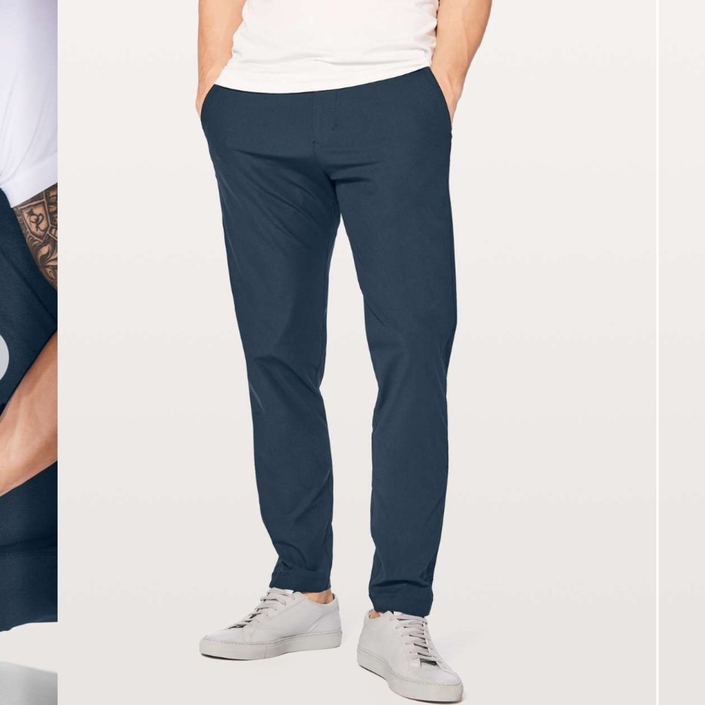 Lululemon‎ Commission Pant Slim Mens Size 34 True Navy Chino Style M5522S